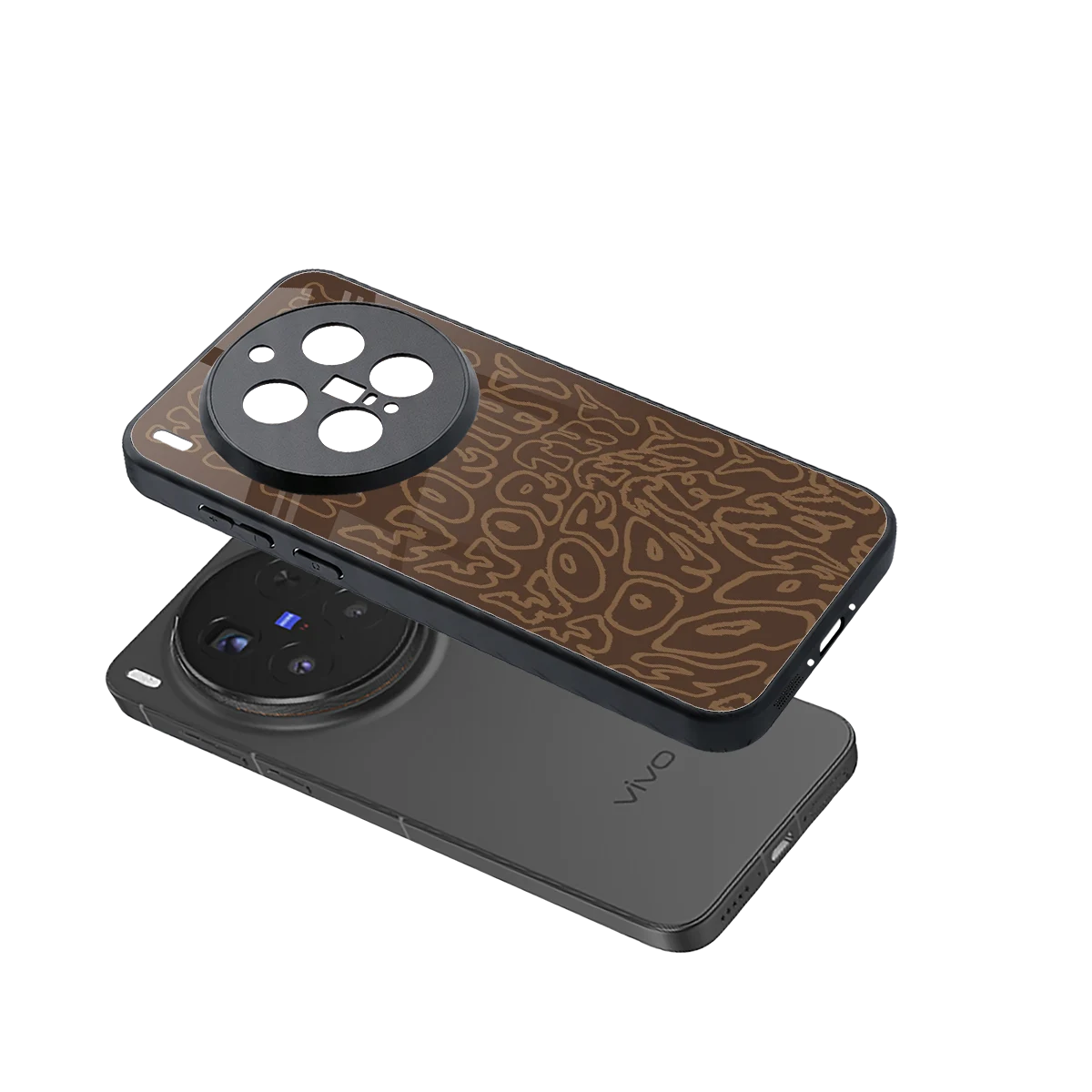 Worthy sleek vivo x300 pro cover with tempered glass back and TPU edges