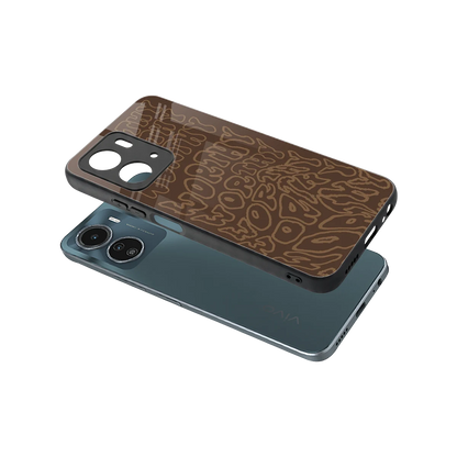 Worthy sleek vivo y16 cover with tempered glass back and TPU edges