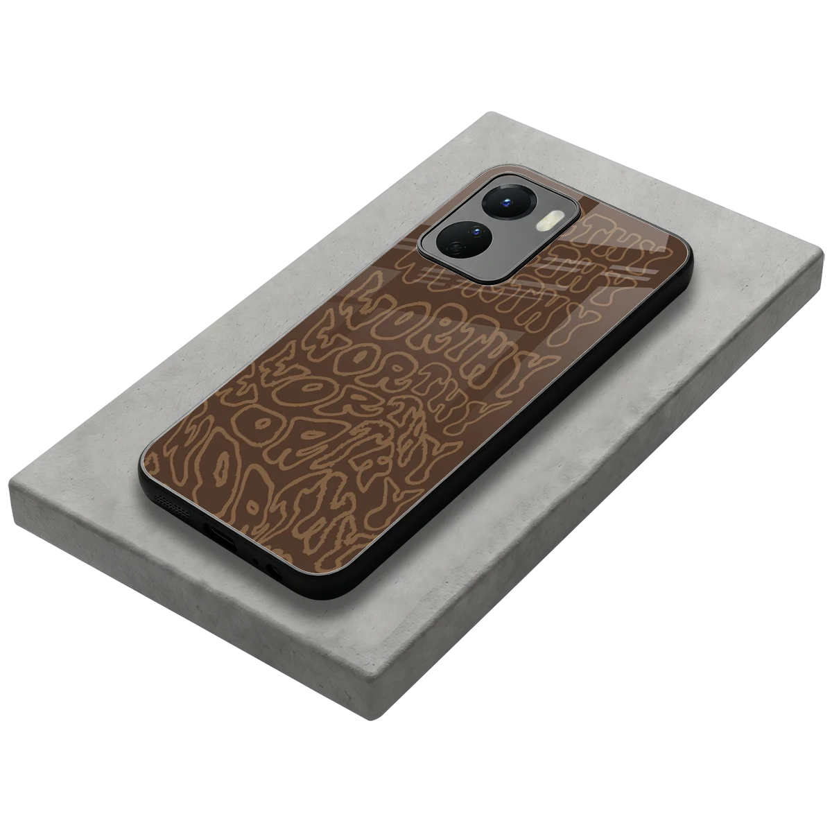 Worthy stylish phone case for vivo y16 | glossy glass and slim fit