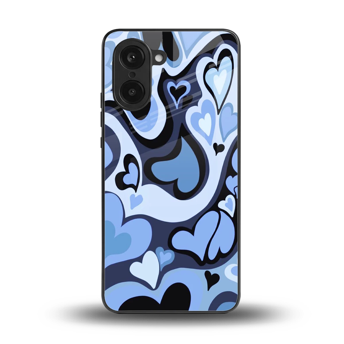 Y2K Blue Meltdown Hearts back phone cover | glass case for oneplus nord ce5 5g