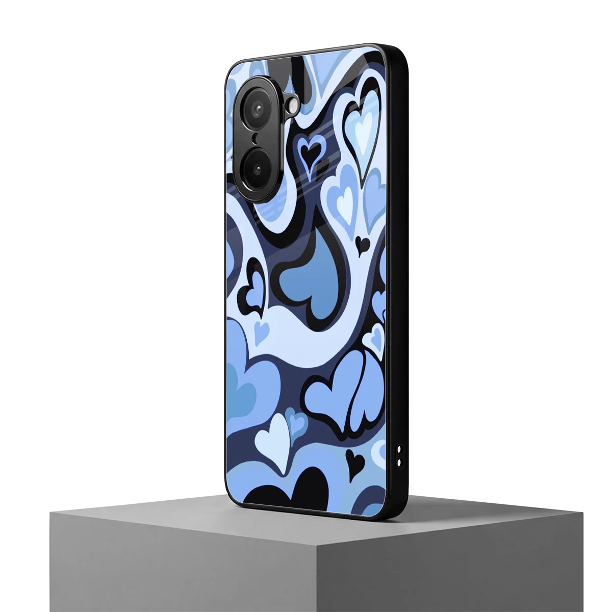 Y2K Blue Meltdown Hearts oneplus nord ce5 5g mobile cover | shockproof glass phone case