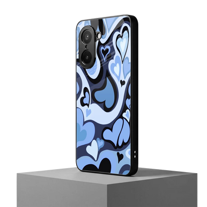 Y2K Blue Meltdown Hearts oneplus nord ce5 5g mobile cover | shockproof glass phone case
