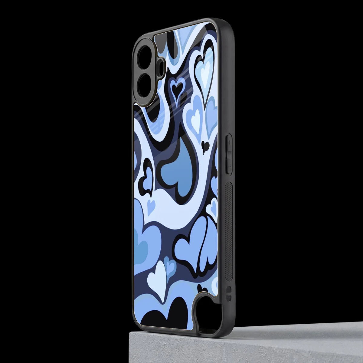 Y2K Blue Meltdown Hearts cmf nothing phone 1 mobile cover | shockproof glass phone case