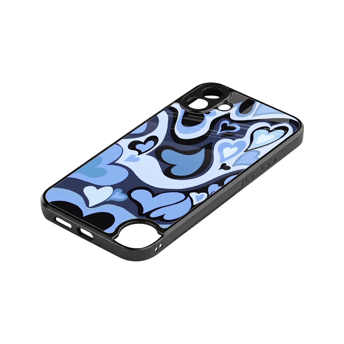 Y2K Blue Meltdown Hearts stylish phone case for cmf nothing phone 1 | glossy glass and slim fit