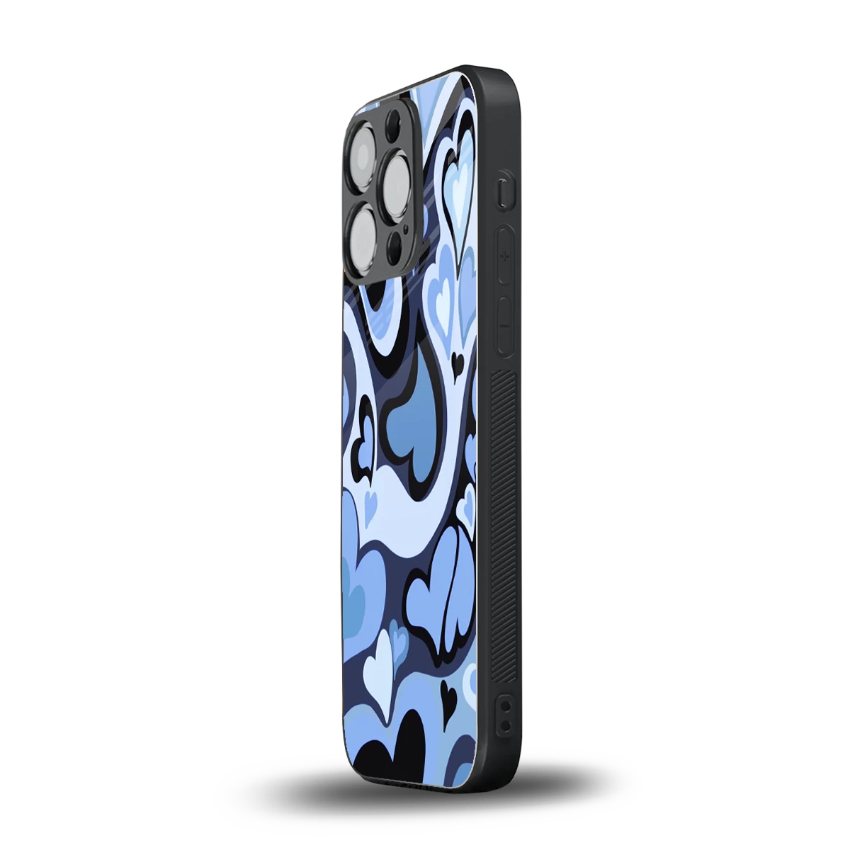 Y2K Blue Meltdown Hearts iphone 13 pro mobile cover | shockproof glass phone case