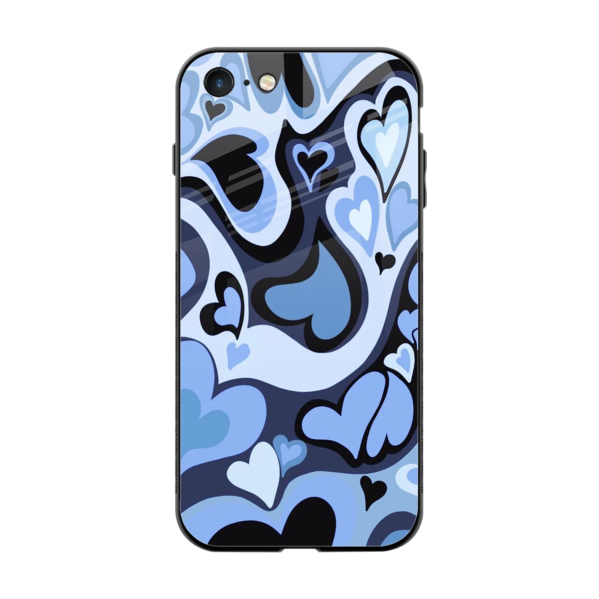 Y2K Blue Meltdown Hearts back phone cover | glass case for iphone 7