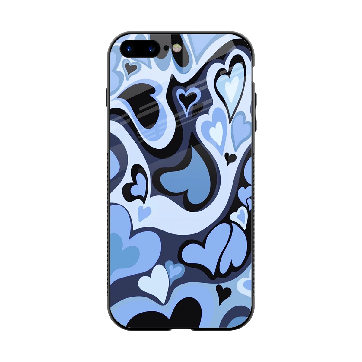 Y2K Blue Meltdown Hearts back phone cover | glass case for iphone 7 plus