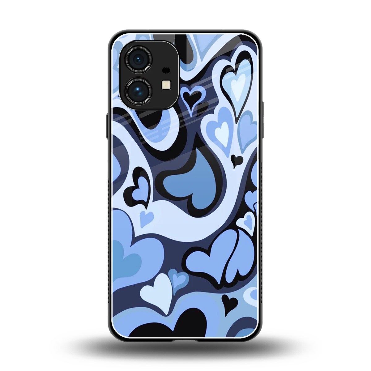 Y2K Blue Meltdown Hearts back phone cover | glass case for nothing phone 1