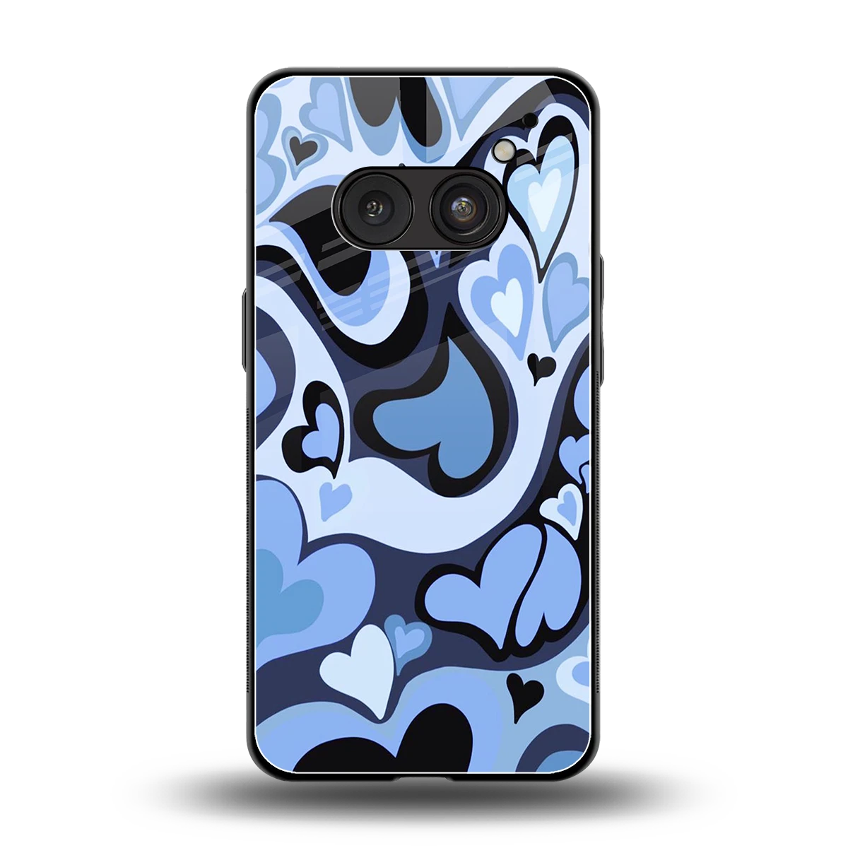 Y2K Blue Meltdown Hearts back phone cover | glass case for nothing phone 2a