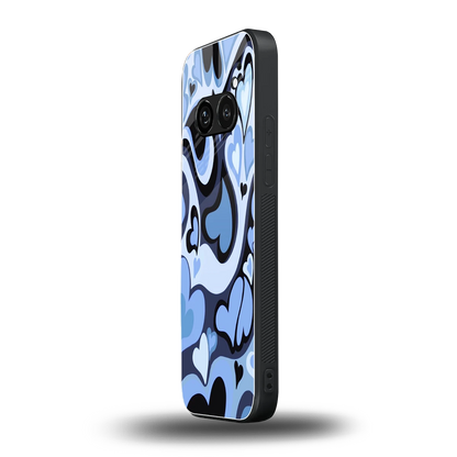 Y2K Blue Meltdown Hearts nothing phone 2a plus mobile cover | shockproof glass phone case