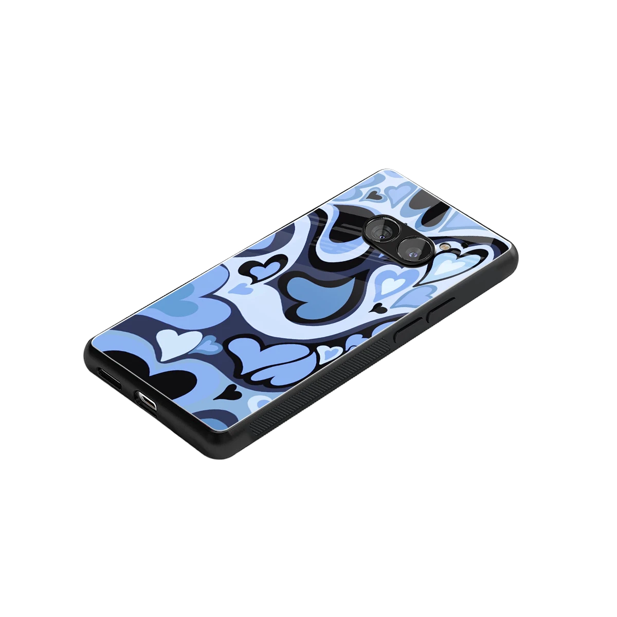 Y2K Blue Meltdown Hearts stylish phone case for nothing phone 2a | glossy glass and slim fit