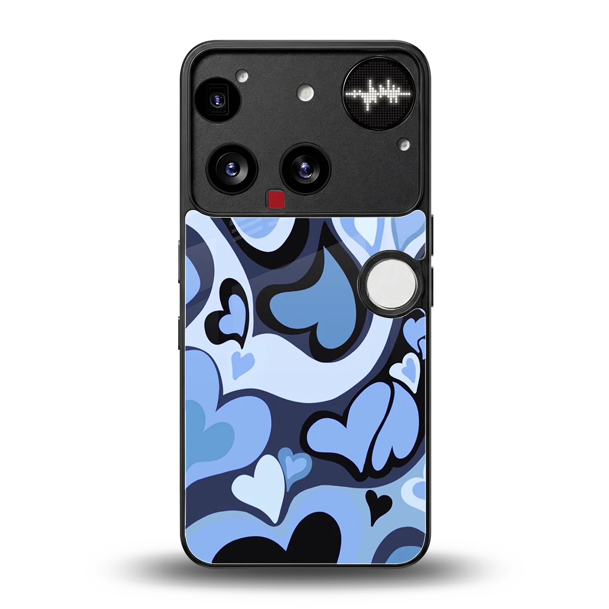 Y2K Blue Meltdown Hearts back phone cover | glass case for nothing phone 3
