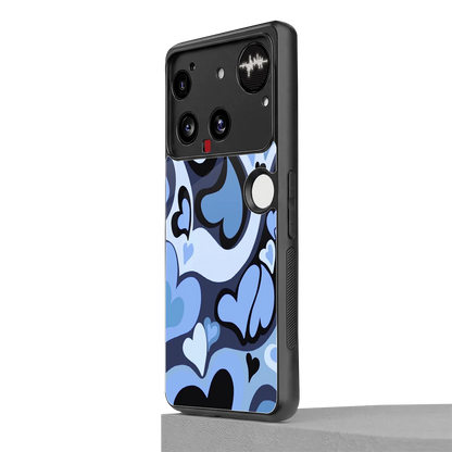 Y2K Blue Meltdown Hearts nothing phone 3 mobile cover | shockproof glass phone case