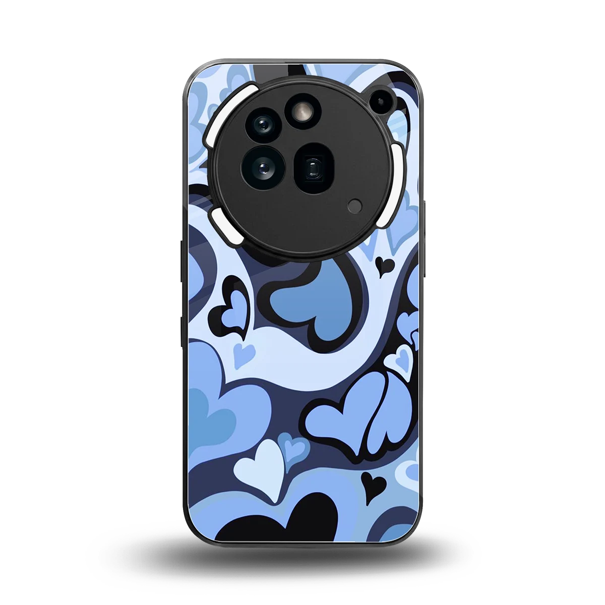 Y2K Blue Meltdown Hearts back phone cover | glass case for nothing phone 3a pro