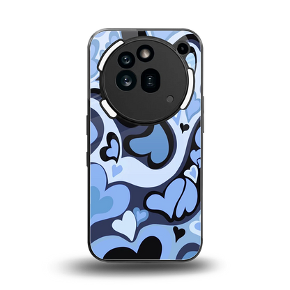 Y2K Blue Meltdown Hearts back phone cover | glass case for nothing phone 3a pro