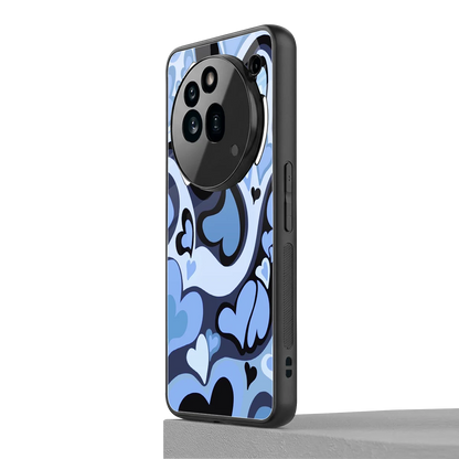 Y2K Blue Meltdown Hearts nothing phone 3a pro mobile cover | shockproof glass phone case