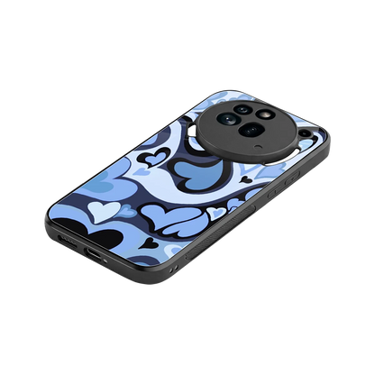 Y2K Blue Meltdown Hearts stylish phone case for nothing phone 3a pro | glossy glass and slim fit