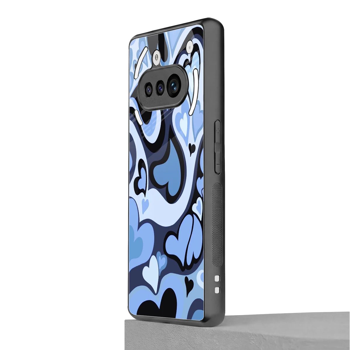 Y2K Blue Meltdown Hearts nothing phone 3a mobile cover | shockproof glass phone case