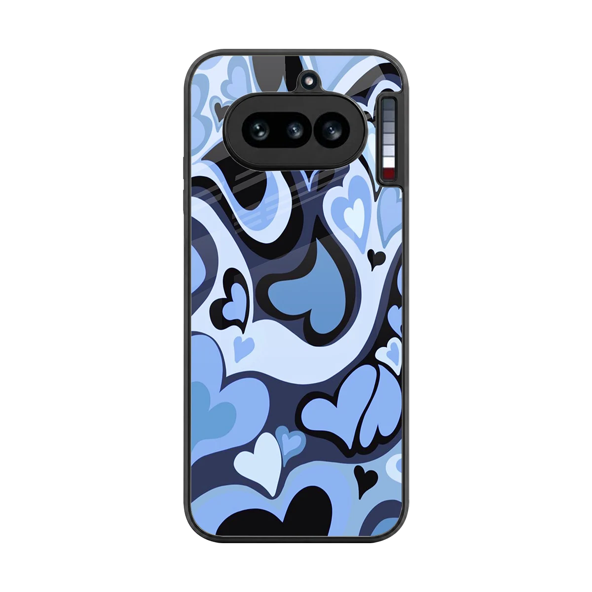 Y2K Blue Meltdown Hearts back phone cover | glass case for nothing phone 4a