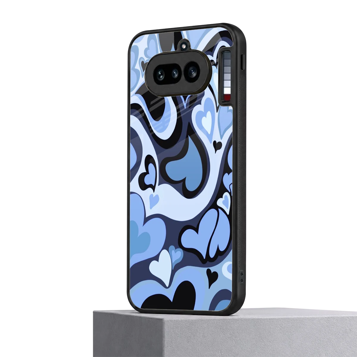 Y2K Blue Meltdown Hearts nothing phone 4a mobile cover | shockproof glass phone case