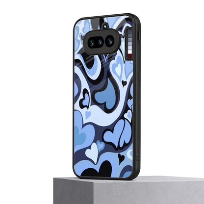 Y2K Blue Meltdown Hearts nothing phone 4a mobile cover | shockproof glass phone case
