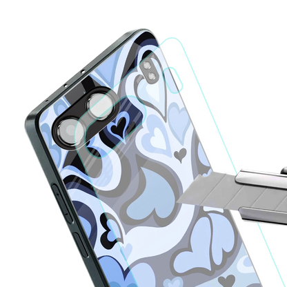 Y2K Blue Meltdown Hearts stylish phone case for oneplus nord 4 | glossy glass and slim fit