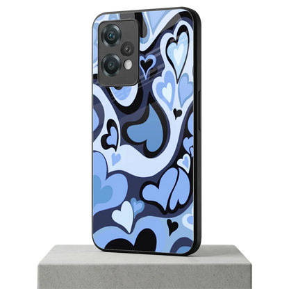 Y2K Blue Meltdown Hearts oneplus nord ce 2 lite mobile cover | shockproof glass phone case