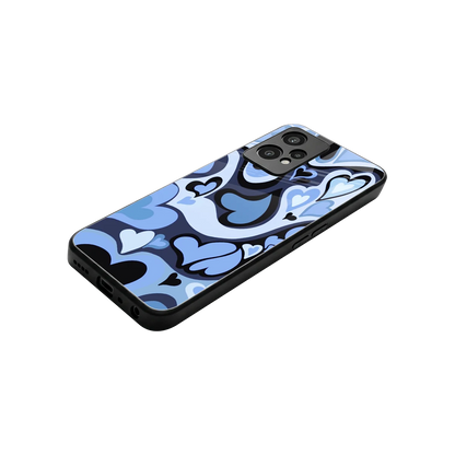 Y2K Blue Meltdown Hearts stylish phone case for oneplus nord ce 2 lite | glossy glass and slim fit