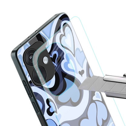 Y2K Blue Meltdown Hearts stylish phone case for oneplus nord ce 3 | glossy glass and slim fit