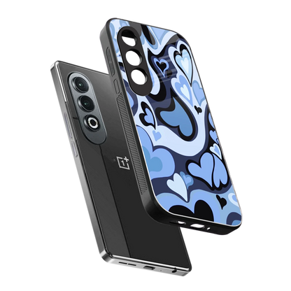 Y2K Blue Meltdown Hearts sleek oneplus nord ce 4 cover with tempered glass back and TPU edges
