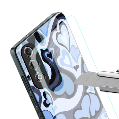 Y2K Blue Meltdown Hearts stylish phone case for oneplus nord ce 4 | glossy glass and slim fit