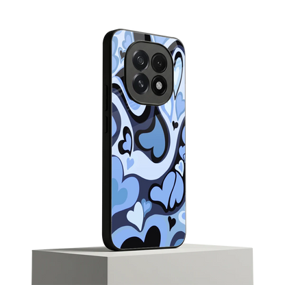 Y2K Blue Meltdown Hearts oppo f29 5g mobile cover | shockproof glass phone case