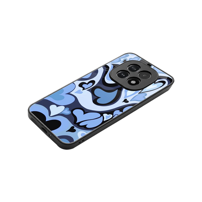 Y2K Blue Meltdown Hearts stylish phone case for oppo f29 5g | glossy glass and slim fit