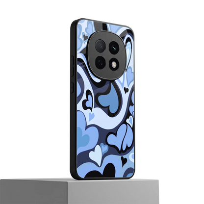 Y2K Blue Meltdown Hearts oppo f29 pro 5g mobile cover | shockproof glass phone case