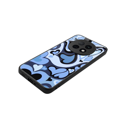 Y2K Blue Meltdown Hearts stylish phone case for oppo f29 pro 5g | glossy glass and slim fit