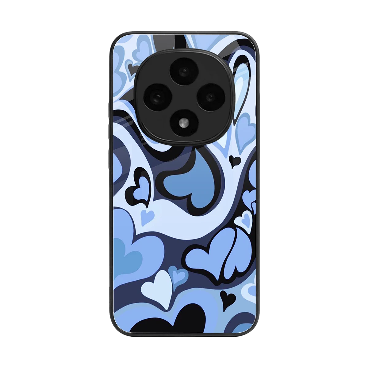 Y2K Blue Meltdown Hearts back phone cover | glass case for oppo f31 pro 5g