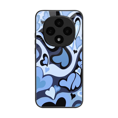 Y2K Blue Meltdown Hearts back phone cover | glass case for oppo f31 pro 5g