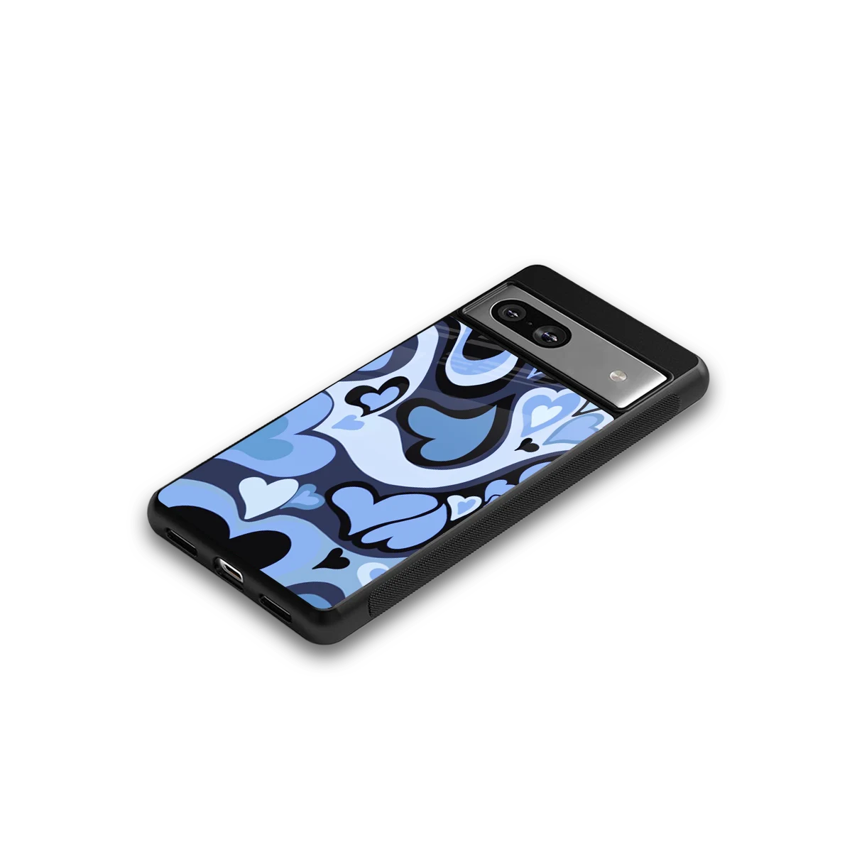 Y2K Blue Meltdown Hearts google pixel 7 mobile cover | shockproof glass phone case