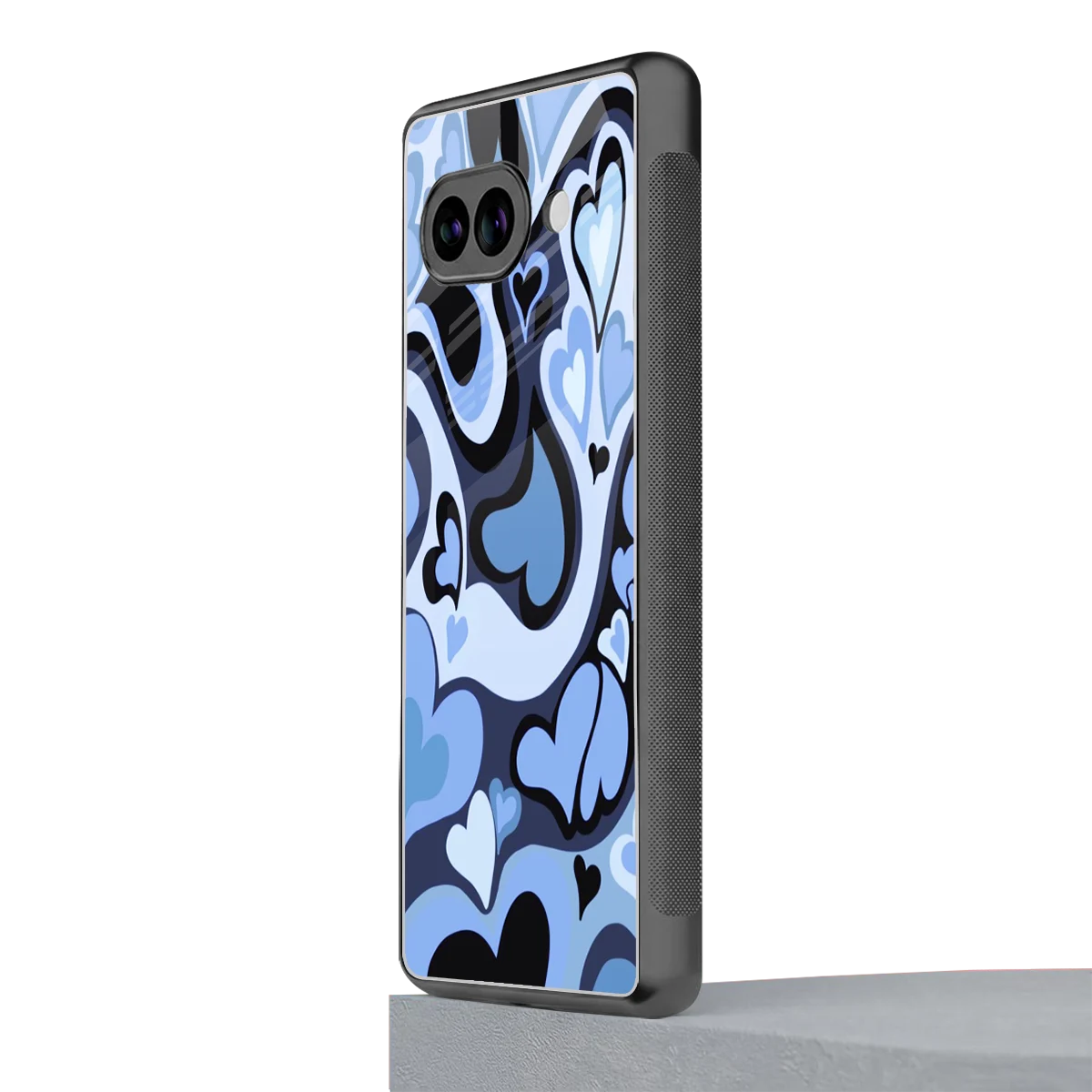 Y2K Blue Meltdown Hearts google pixel 10a mobile cover | shockproof glass phone case
