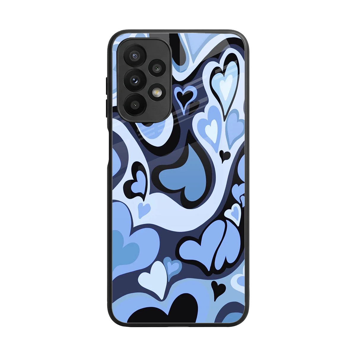 Y2K Blue Meltdown Hearts back phone cover | glass case for samsung galaxy a23