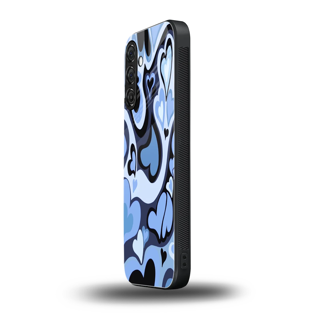Y2K Blue Meltdown Hearts samsung galaxy a37 5g mobile cover | shockproof glass phone case