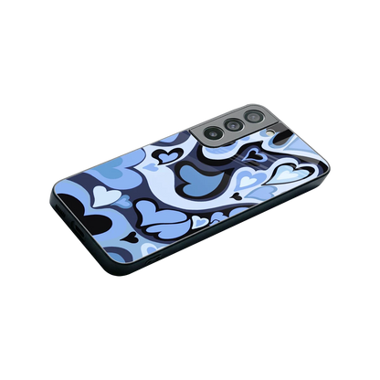 Y2K Blue Meltdown Hearts stylish phone case for samsung galaxy s22 | glossy glass and slim fit