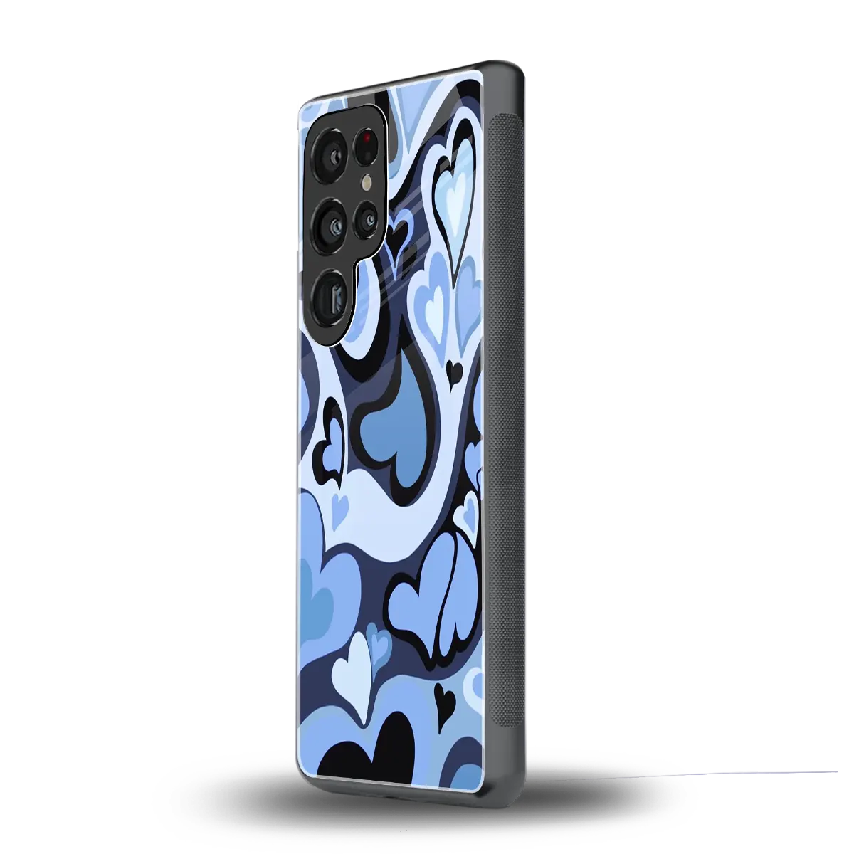 Y2K Blue Meltdown Hearts samsung galaxy s25 ultra mobile cover | shockproof glass phone case