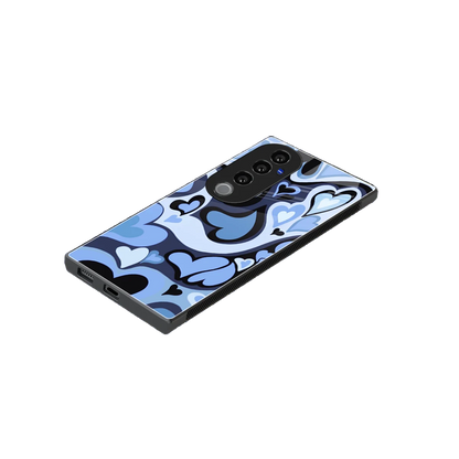 Y2K Blue Meltdown Hearts stylish phone case for vivo v40 pro | glossy glass and slim fit