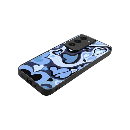 Y2K Blue Meltdown Hearts stylish phone case for redmi 15 5g | glossy glass and slim fit