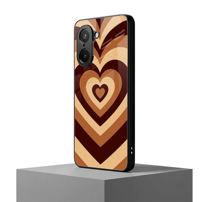 Y2K Brown Hearts oneplus nord ce5 5g mobile cover | shockproof glass phone case