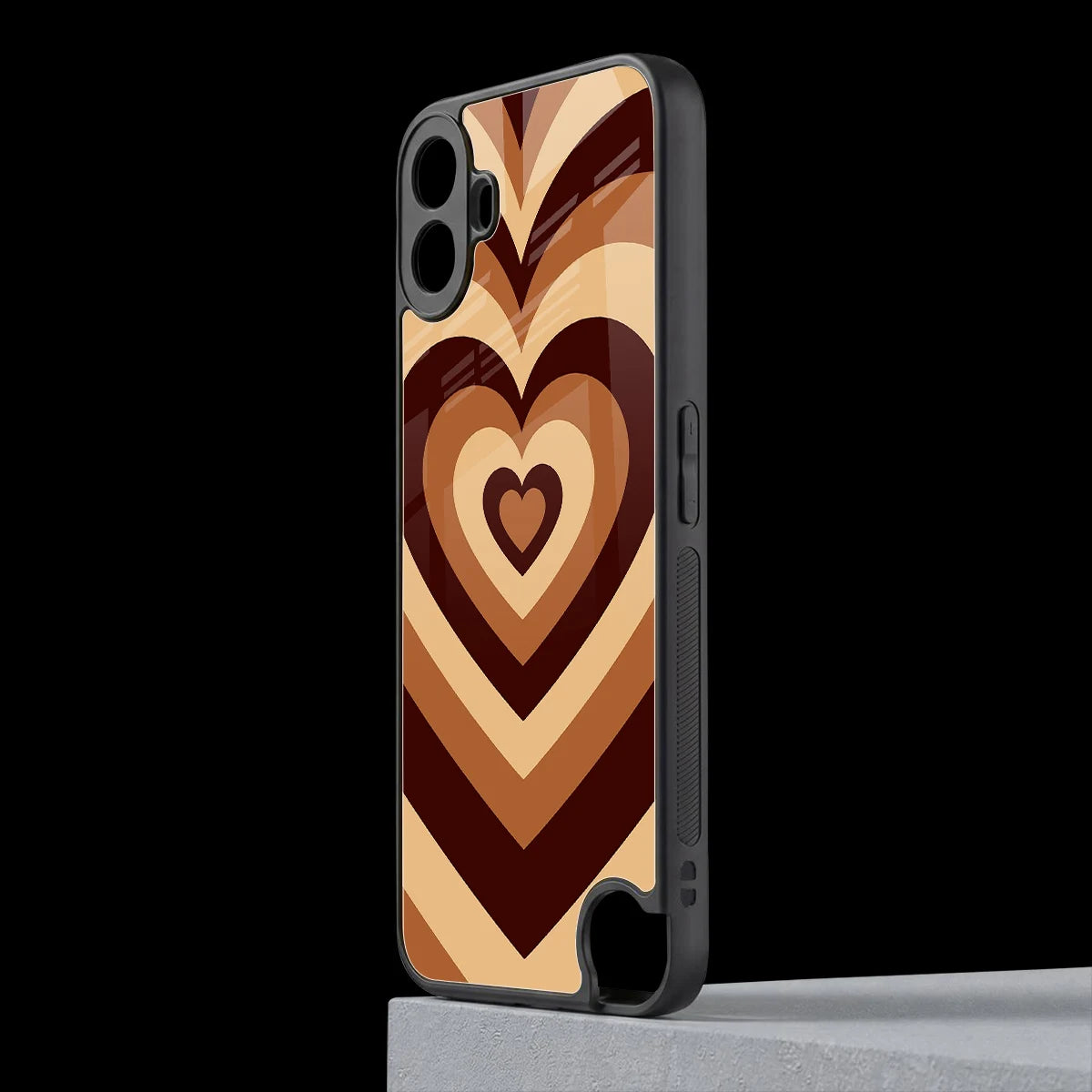 Y2K Brown Hearts cmf nothing phone 1 mobile cover | shockproof glass phone case
