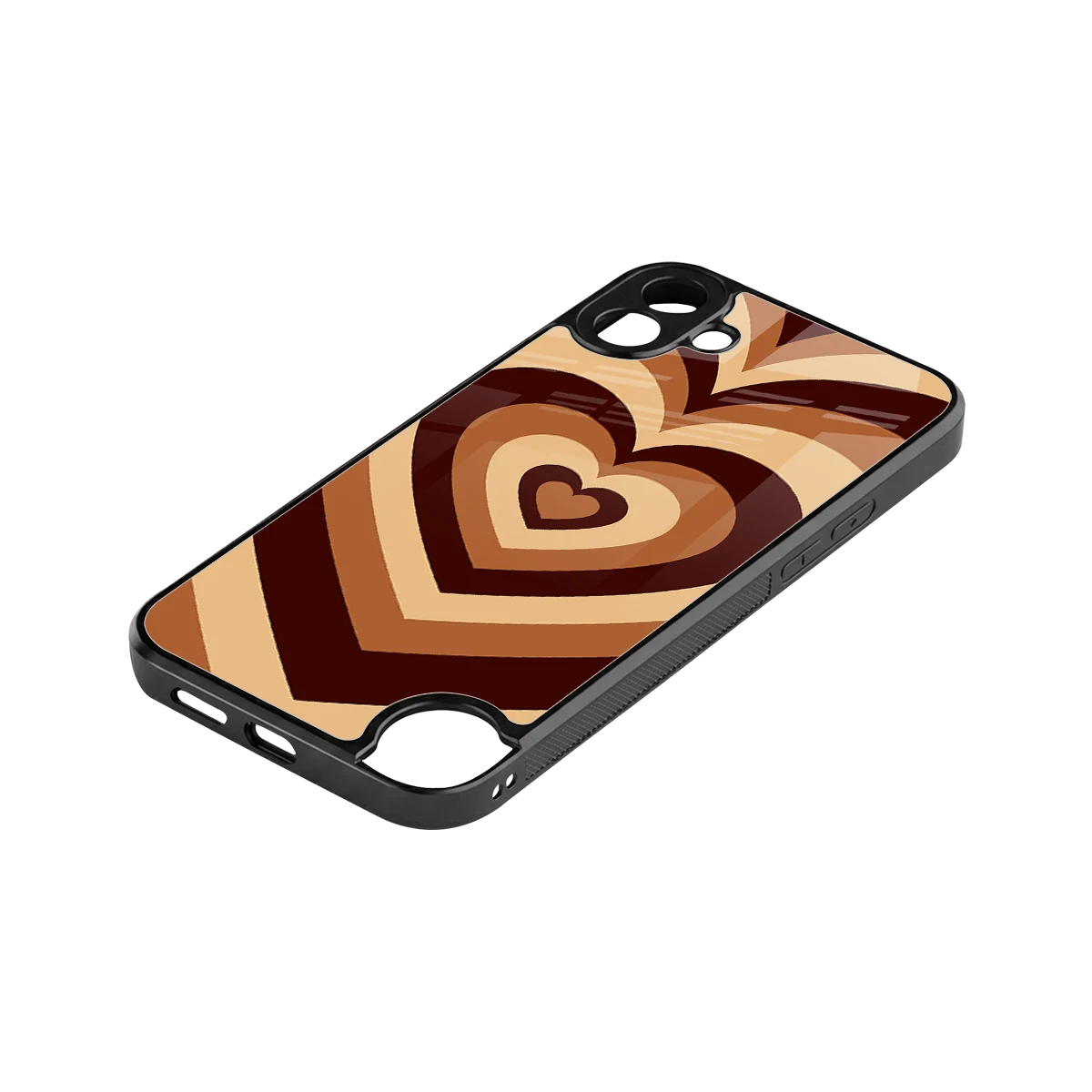 Y2K Brown Hearts stylish phone case for cmf nothing phone 1 | glossy glass and slim fit