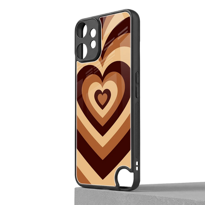 Y2K Brown Hearts cmf nothing phone 2 pro mobile cover | shockproof glass phone case