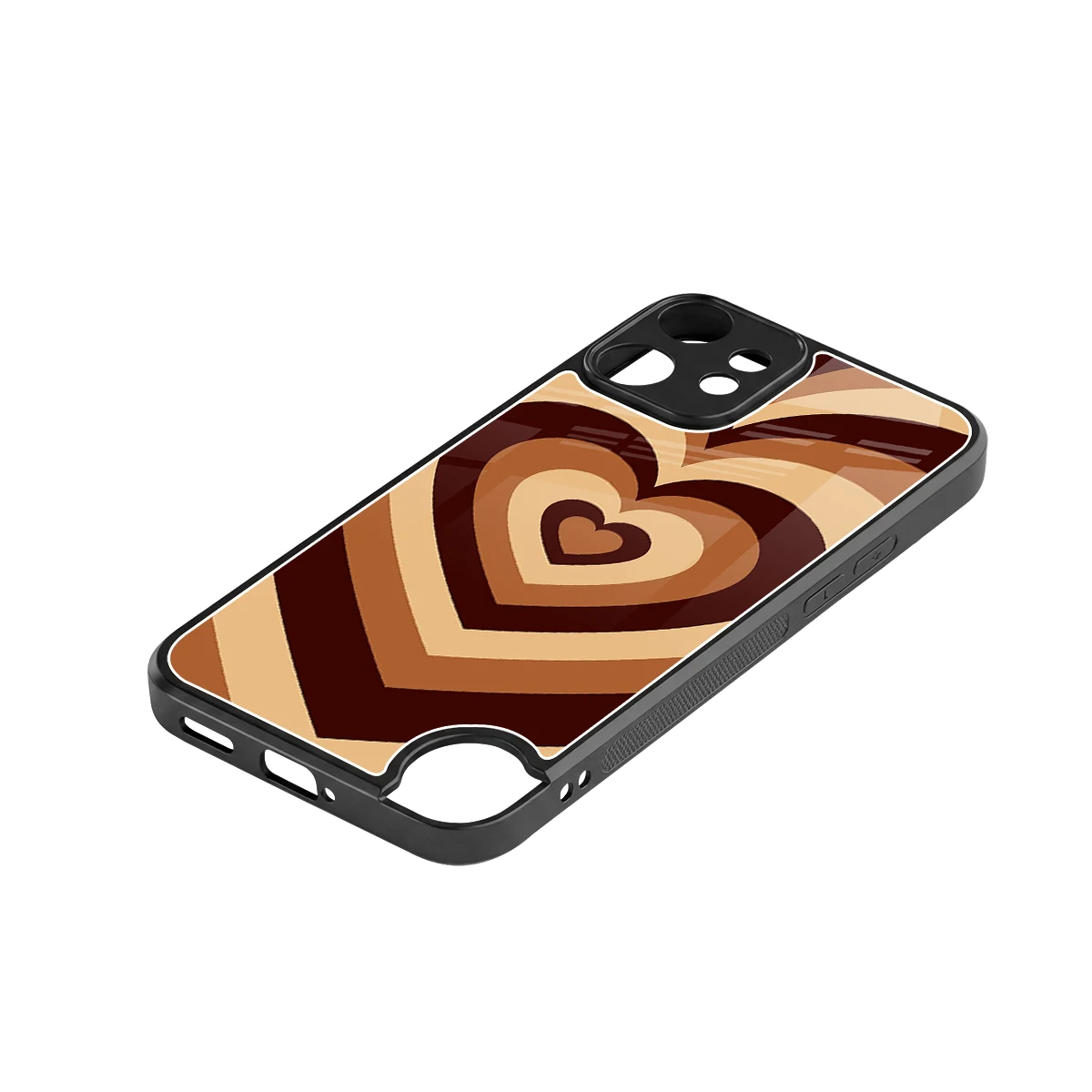 Y2K Brown Hearts stylish phone case for cmf nothing phone 2 pro | glossy glass and slim fit